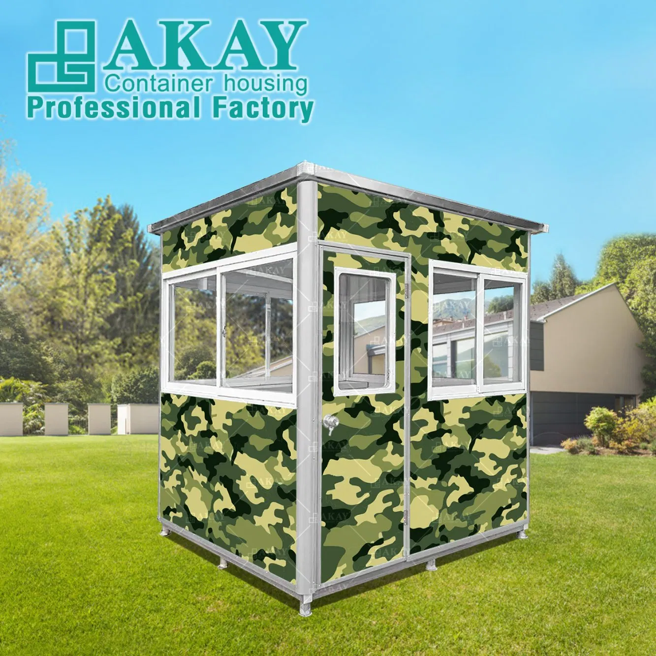 Sandwich Sentry Box Guard House High Quality Prefabricated Kiosk Hot Sales Outdoor Security Guard Booth for Farm