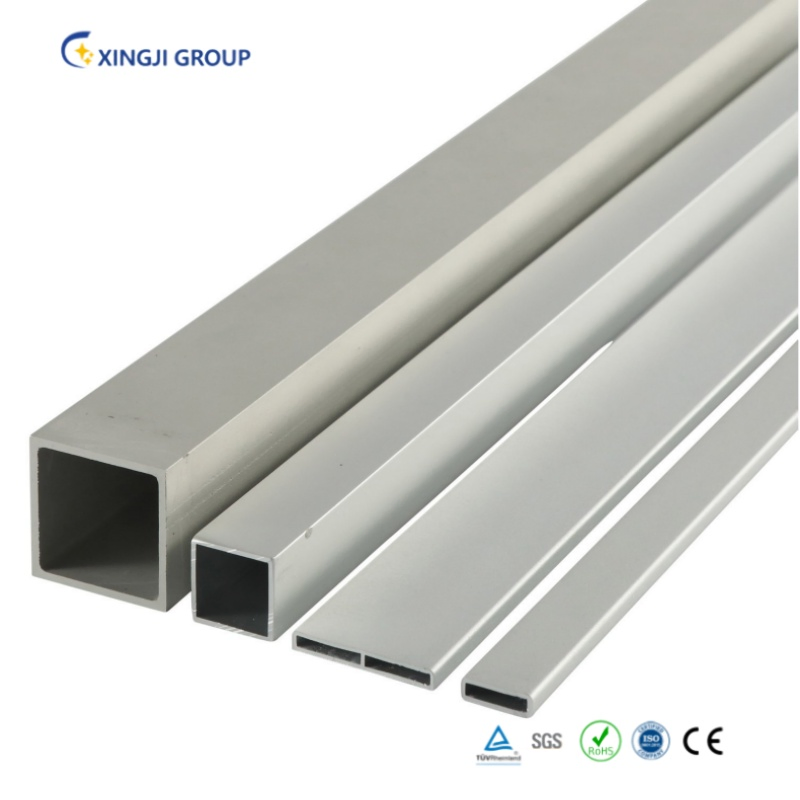 China Factory 6060 Extruded Aluminum Alloy Profile Rectangle Hollow Tube