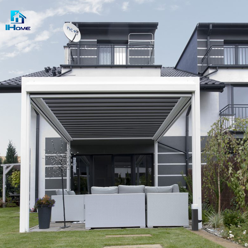 Motorized Waterproof Pergola Roof Canopy Bioclimatic Retractable Aluminium Pergola