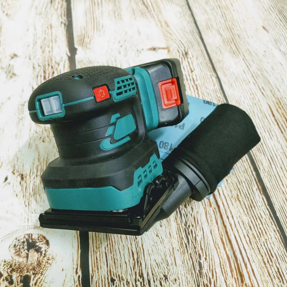 Mini Cordless Sander Battery Operated Square Pad Sander with Hook Loop System for DIY Home Improvement Projects
