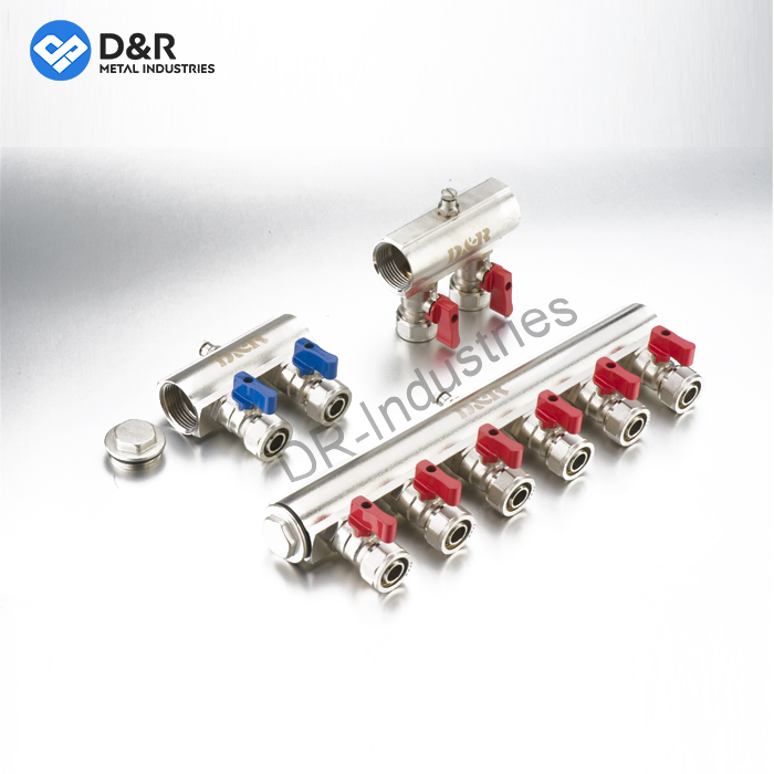 Copper Pipe Heating Flowmeter Manifold