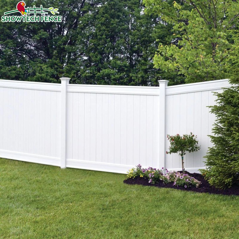 8FT Outdoor Black PVC Privacy Garden Vinyl Fencing Privacy Fencing Panels and Gates for Home White