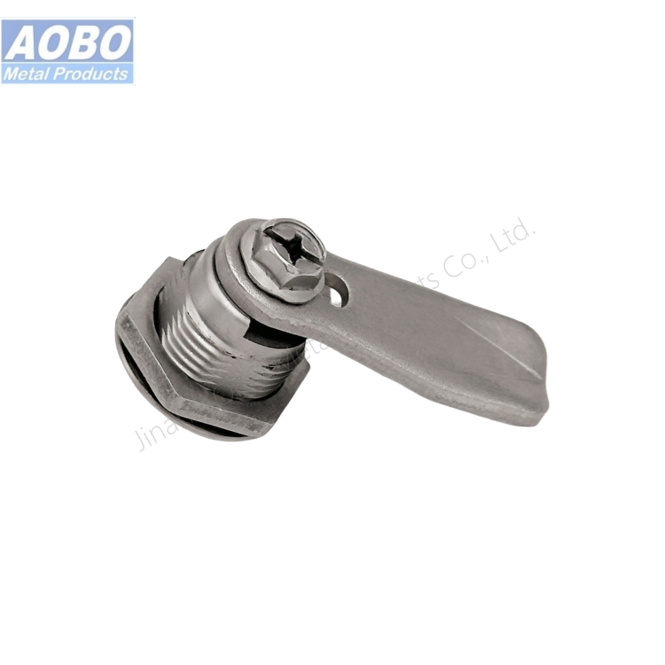 Aobo Machinery AISI316 Casting Waterproof IP65 Substation Cabinet Door High-Speed Rail Metro Part Quarter Turn Hexagon Male Lock Cylinder Cam Lock