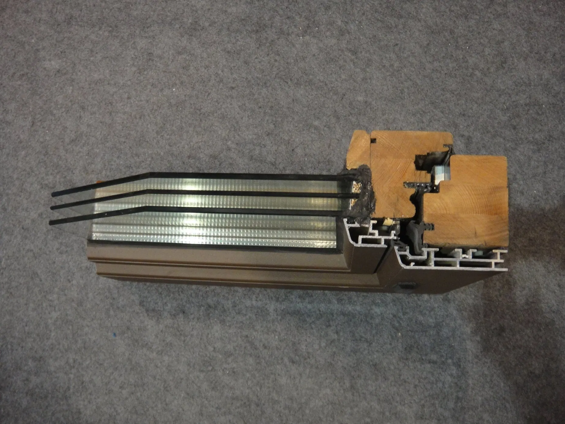 Customized Aluminum and Wood Composite Window Inside Opening Window Home Hotel