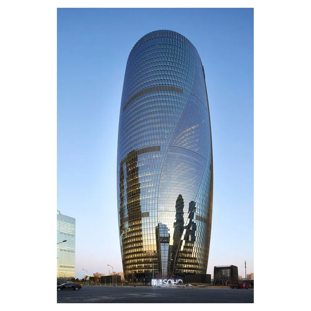 High Quality Glass Aluminum Cladding System Aluminum Metal Curtain Wall