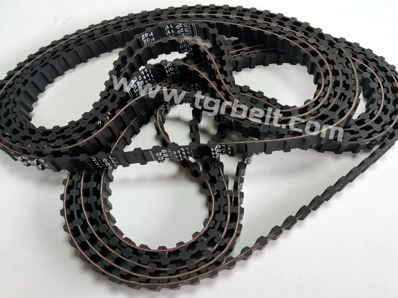 Double Sided Rubber Toothed Belt Industrial Cogged Timing Belt for Engine Driving