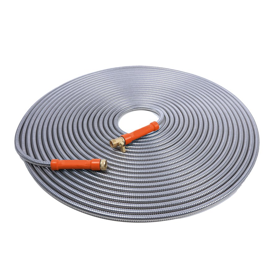 Durable Stainless Steel Garden Hose with Brass Fitting & Kink-Resistant Design