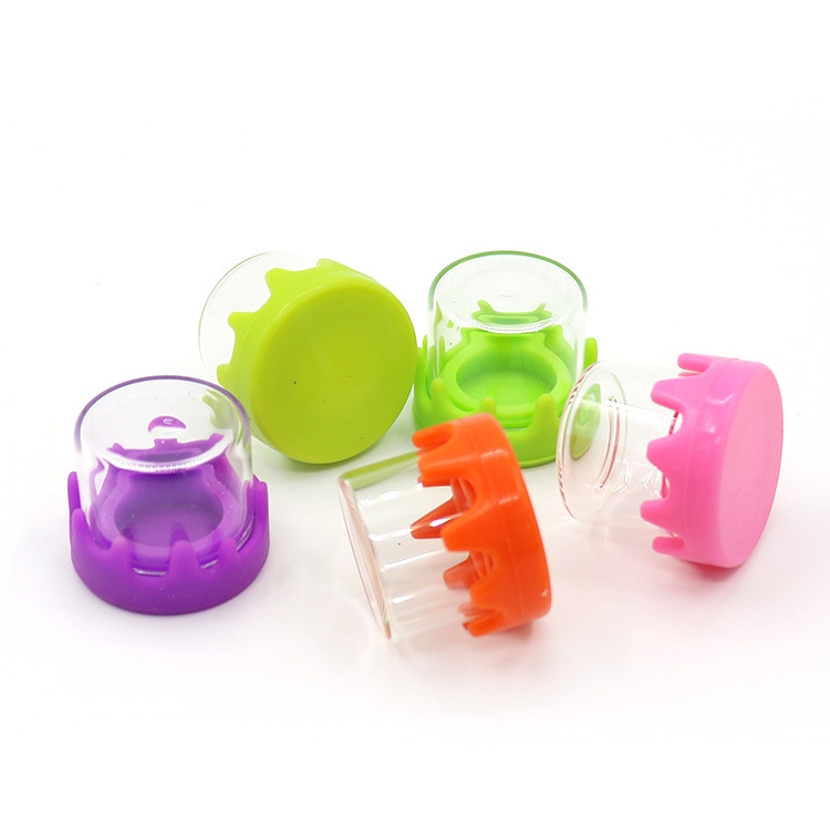 Silicone Container 5ml Spice Storage Cosmetic Balm Airtight Silicone Jar with Flip Top Smoking Accessories