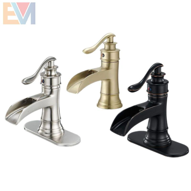 Single Lever Antique Bronze Basin Mixer European Design Brass Bathroom/Outdoor Waterfall Basin Faucet