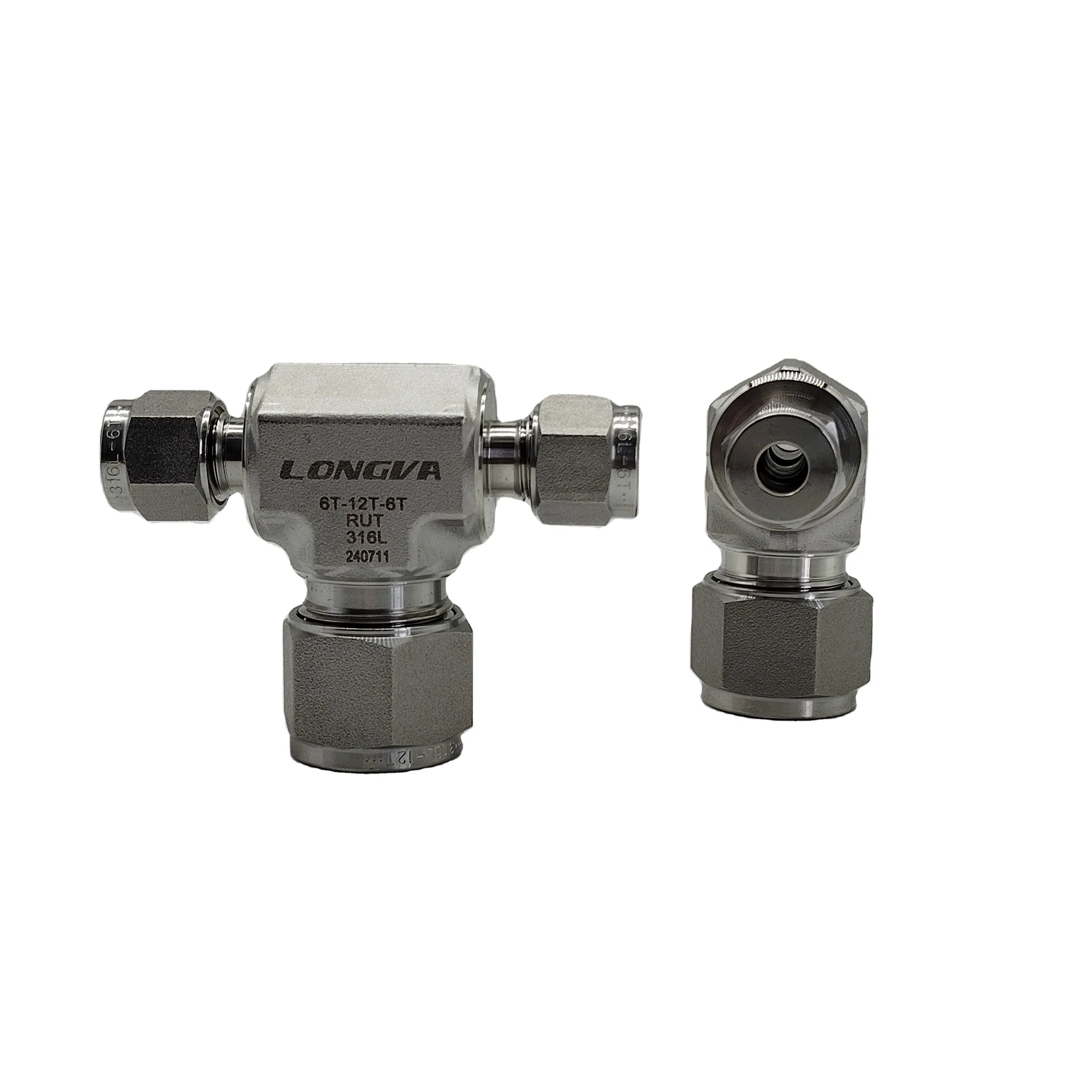 Union Tee Pipe Fitting Union Stainless Steel 316L Ferrule Tee NPT Male Stainless Steel Pipe Fittings