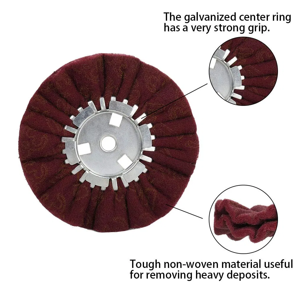 Non-Woven Airway Buffing Wheel 5/8'' Arbor Hole Polishing Wheel