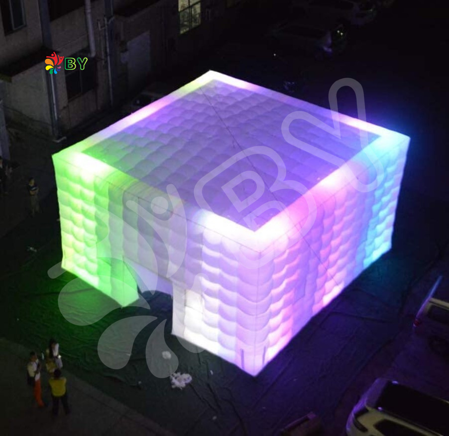 Arge Outdoor Blow up Cube Wedding Party LED Light Camping Inflatable Tent Price for Outdoor Events