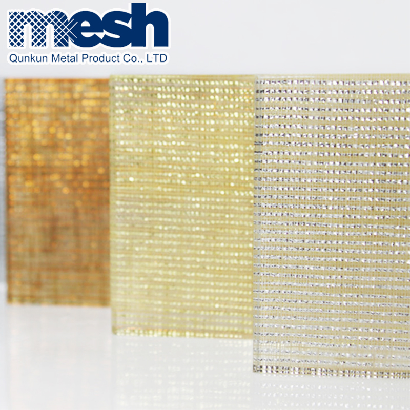 Laminated Glass Metal Mesh with Copper Cable Mesh Inter-Layer