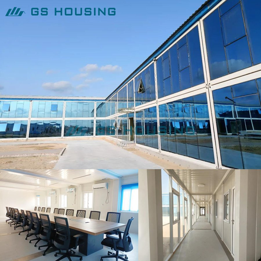 Customized 2 Stories Flat Pack Container House with Bedroom Bathroom Prefabricated House Mining Camp Dormitory Worker Container House
