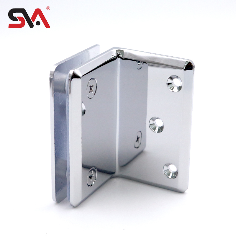 ODM&OEM Factory Direct Sales Beveled Chrome Polished 90-Degree Wall-Mounted 10-12mm Tempered Glass Fixing Clamps