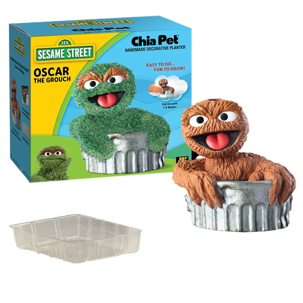 Sesame Street Oscar The Grouch Chia Pet Handmade Decorative Planter