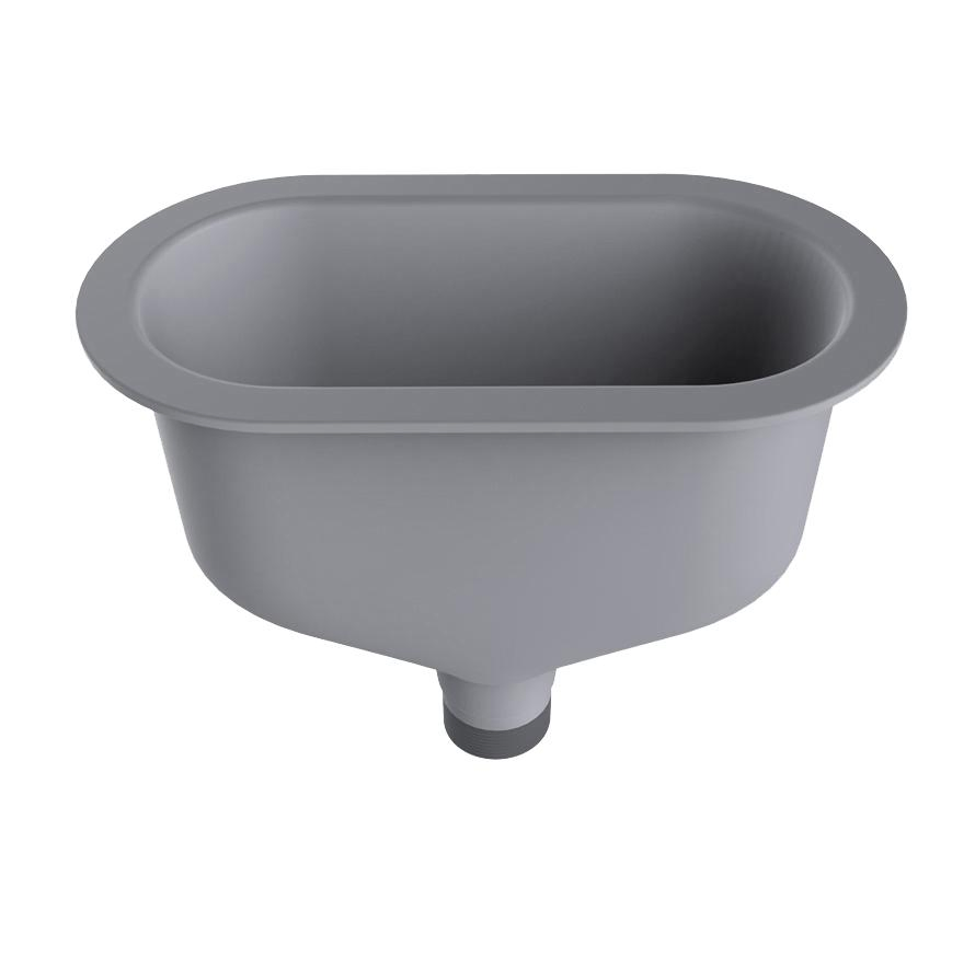 Ceramic Table Lab Sink with White Fume Hood Eyewash Shower