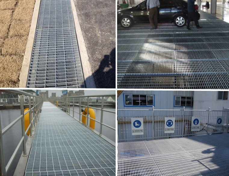 Heavy Duty Welding Standard Size Mild Industry Flooring Drain Grate Roof Steel Grating Walkway Bar Steel Grating