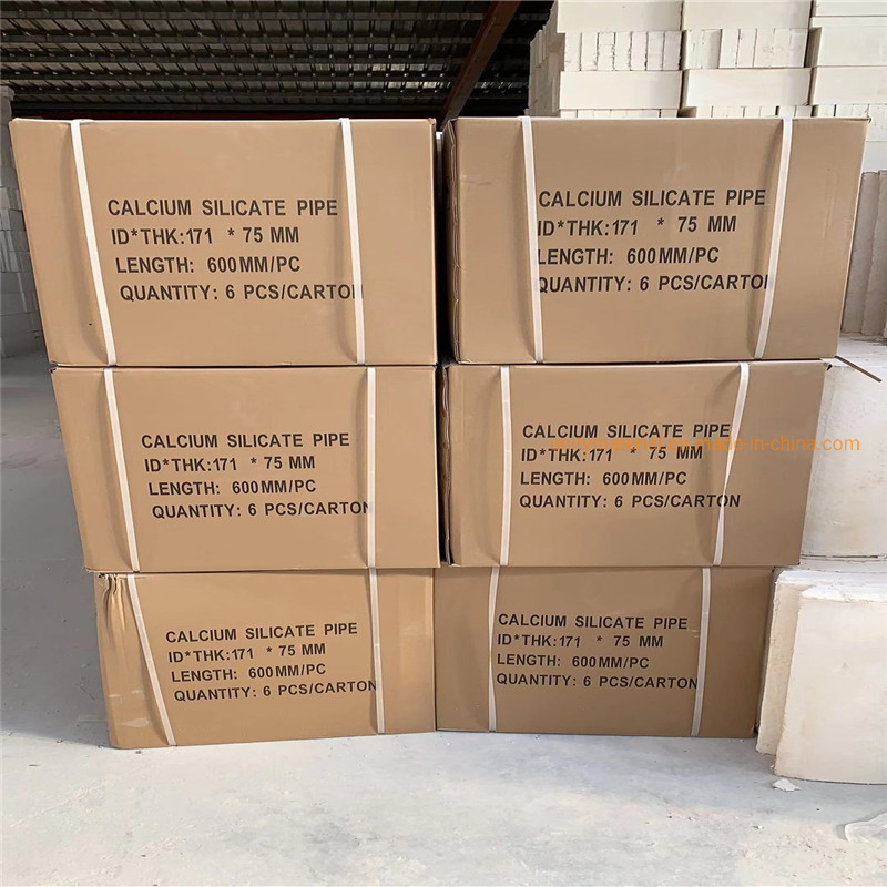 1050c 650c 25mm 15mm 50mm ID Inner Diameter Thickness Calcium Silicate Pipe for Chemical Pipelines Heat Pipes Wall Thermal Insulation Section Covers
