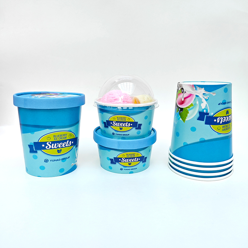 Wholesale Frozen Yogurt Cup Ice Cream Paper Cup