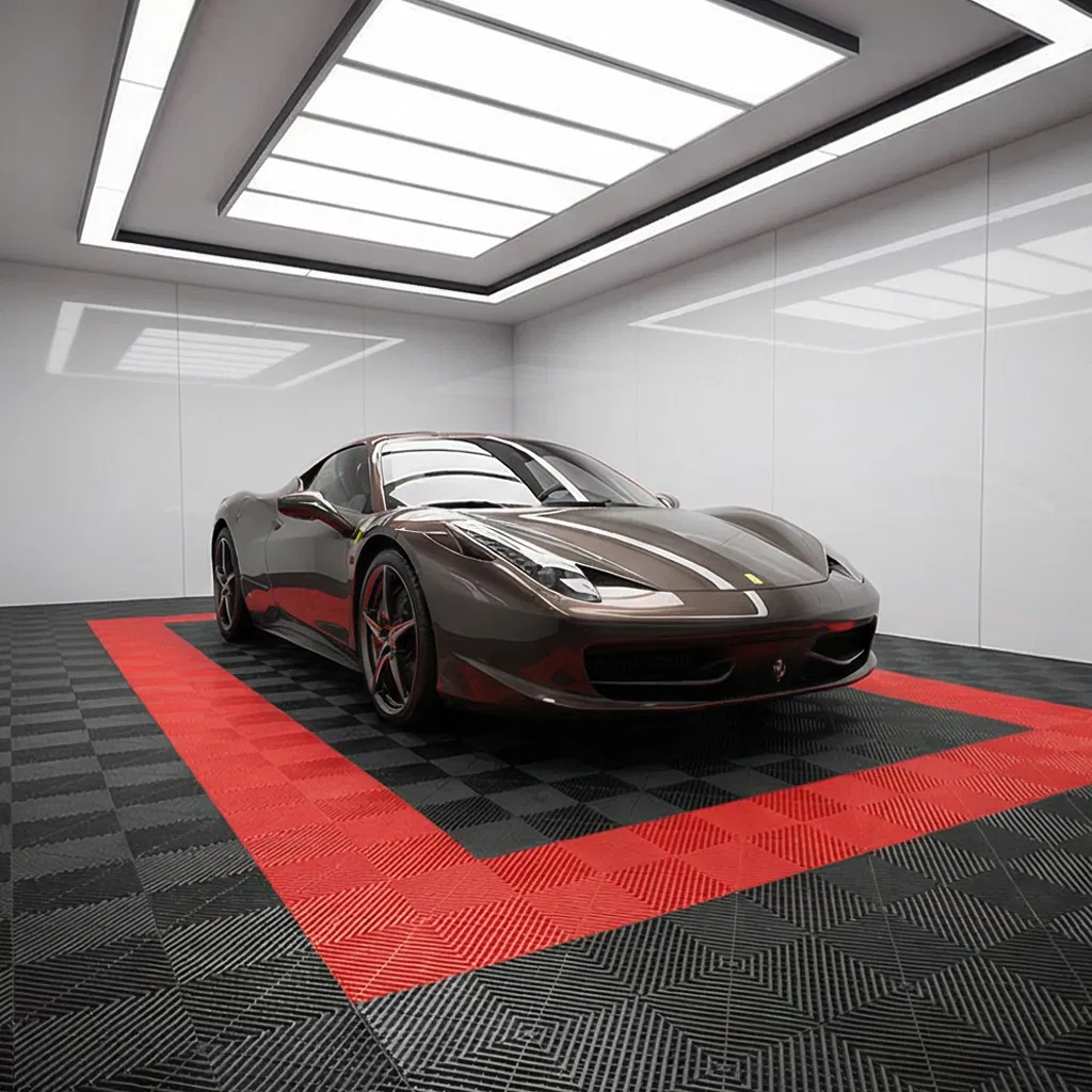 Пластиковая плитка для гаража 40x40 см, толщина 18 мм