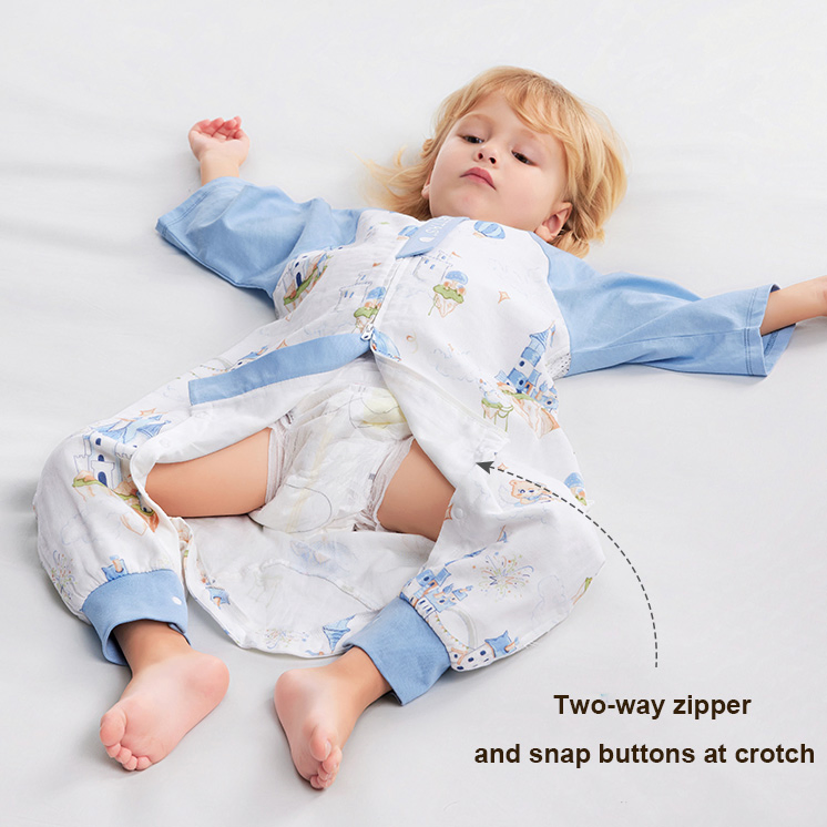 Global Baby Sleep Sack Manufacturer Soft Bamboo Cotton Adjustable Footed Sleeping Bag for 12 18 Months