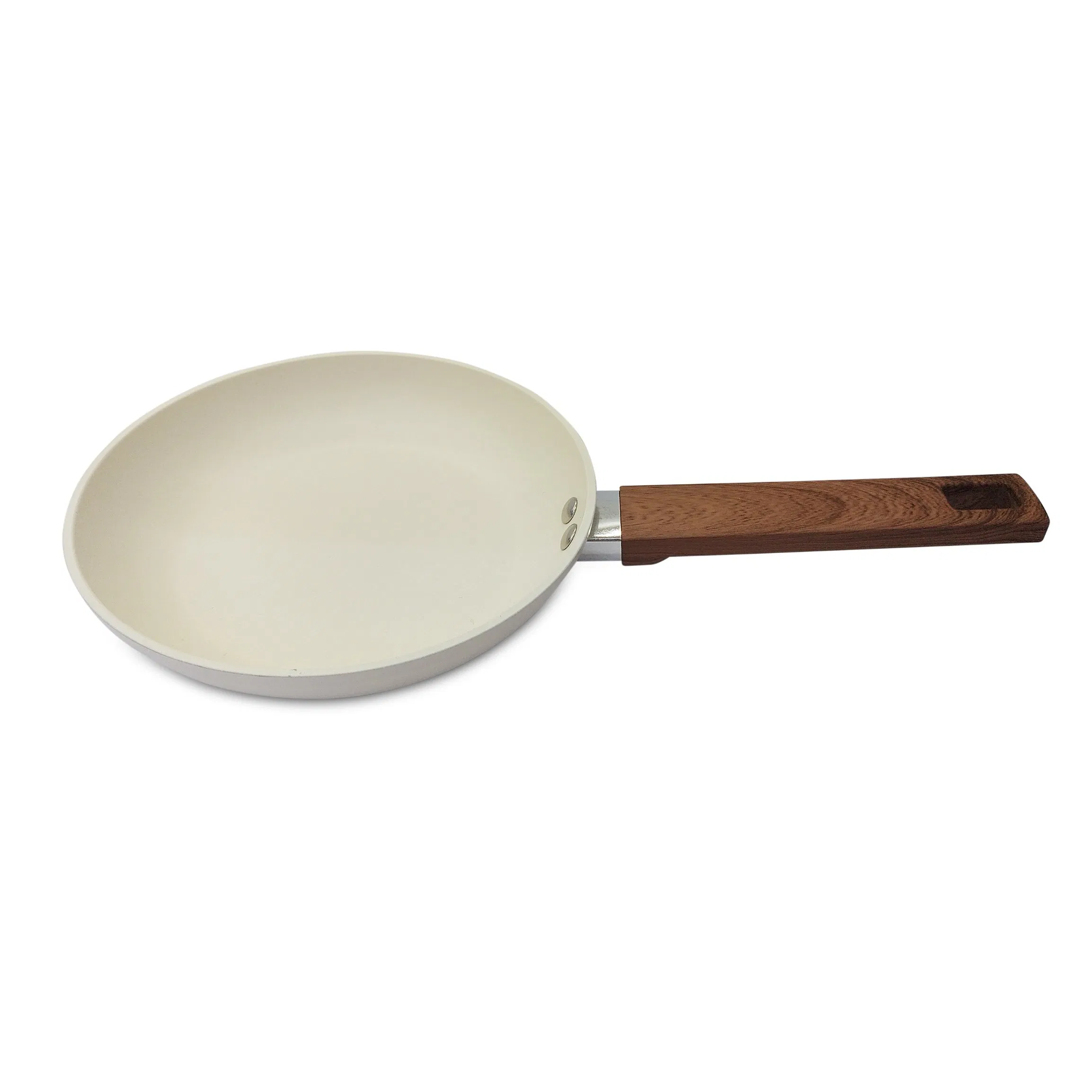 Wholesale Price Forged Frying Pan Casserole Nonstick Aluminum Lid Ceramic Cookware Set with Wood Effective Handle