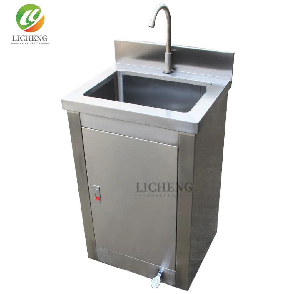 Patent-Pending Foot-Operated Sinks for Clinical Environments with Water-Saving Feature