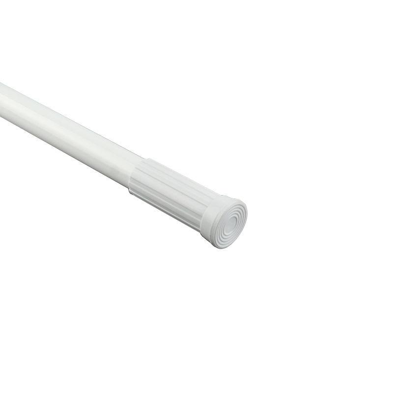 White Straight Telescopic Rod Curtain/Shower Rod