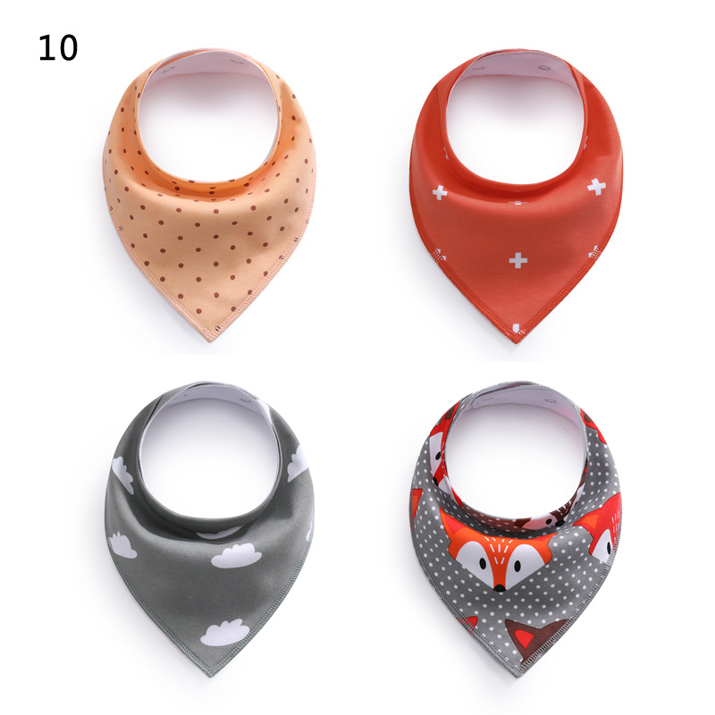 0139 Saliva Towel Baby Bib Fleece Cotton Triangle Towel Spring and Autumn
