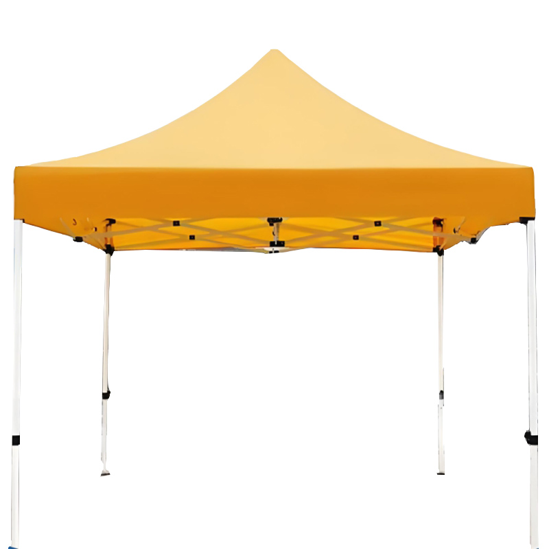 Oxford Fabric Canopy Tent Waterproof UV-Resistant Yellow Folding Outdoor Shelter for Market Trade Shows Events