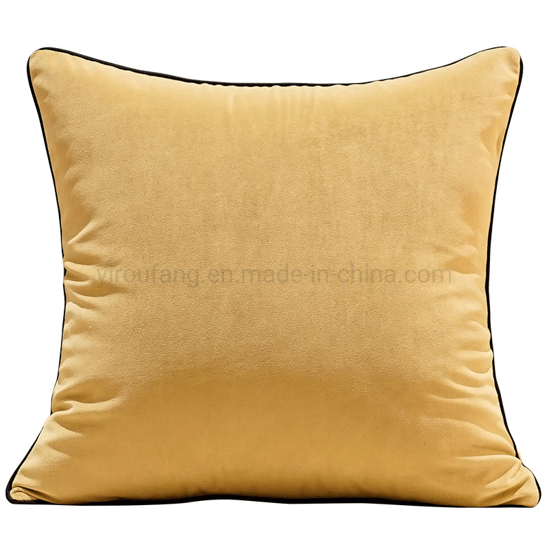 Hotel Bedroom Sofa Simple Comfortable Solid Color Velvet Decoration Cushion