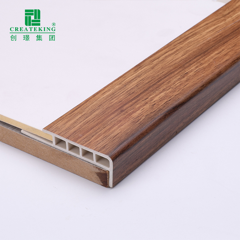 China Supplier Hot Sale Elegant 68*20.5mm Wood-Grain Waterproof PVC Stair Nosing Profiles
