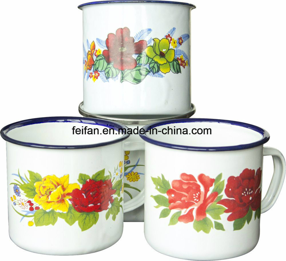 Эмалированная кружка с ручкой, 360 мл