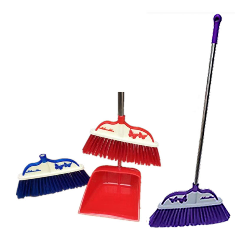 Household Aluminum Alloy Carving Red Broom