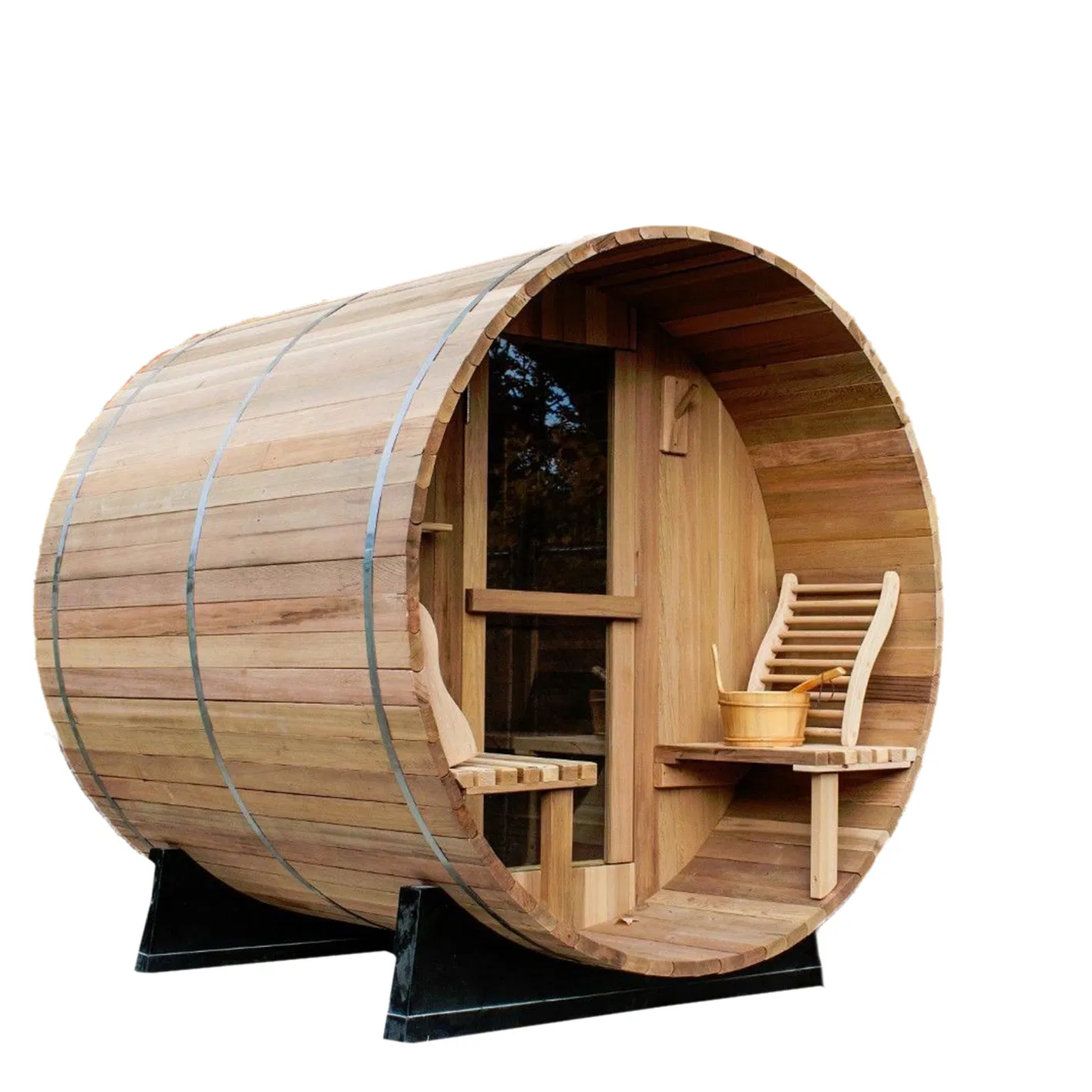 2023 Commercial Waterproof and Easy-to-Install Spruce Wood 2-Person Shower Steam Sauna Room
