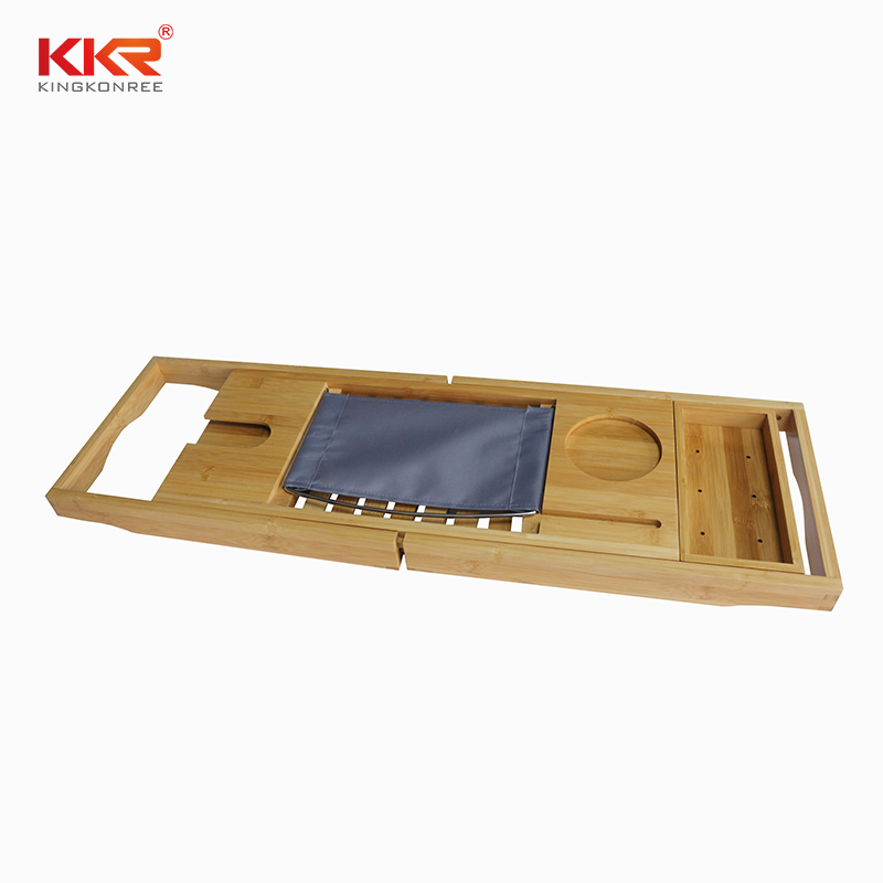 Popular Amazon Bamboo Wood Extending Bathtub Caddy Tray