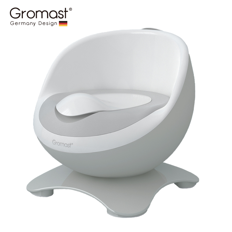 Pink Gray PP Plastic Egg Shape Toddler Baby Training Potty with PU Seat Ring
