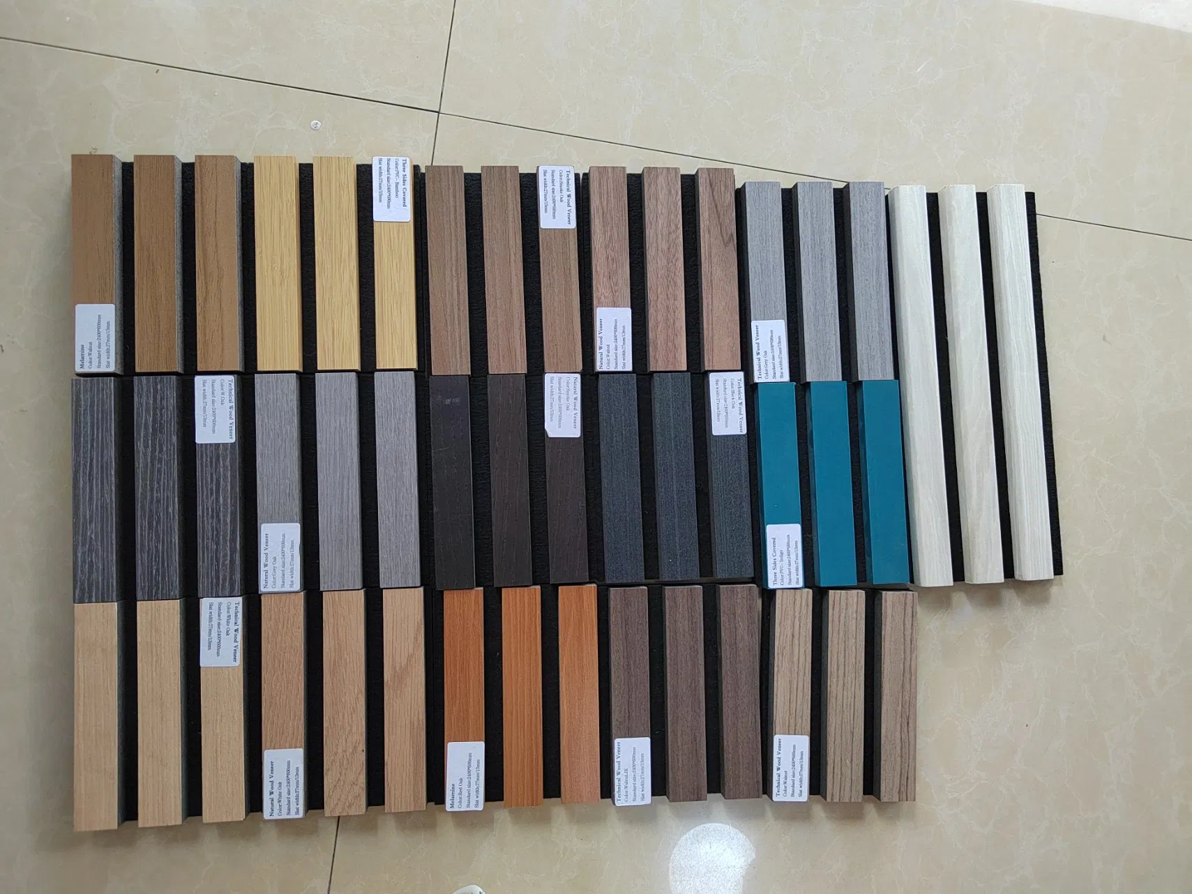 Sound Absorbing Akupanels Pet Felt Wood Veneer Slat Wall Panels for Decoration