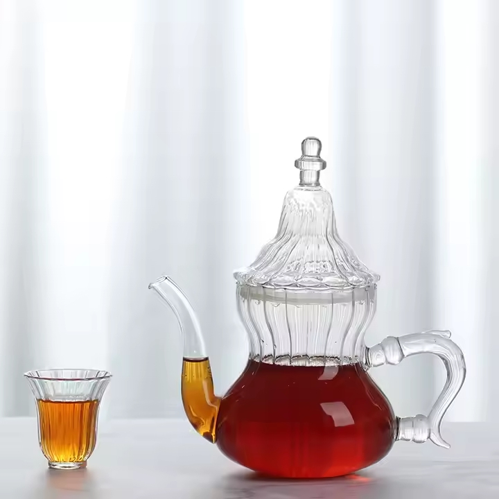Стеклянный чайник в марокканском стиле с фильтром