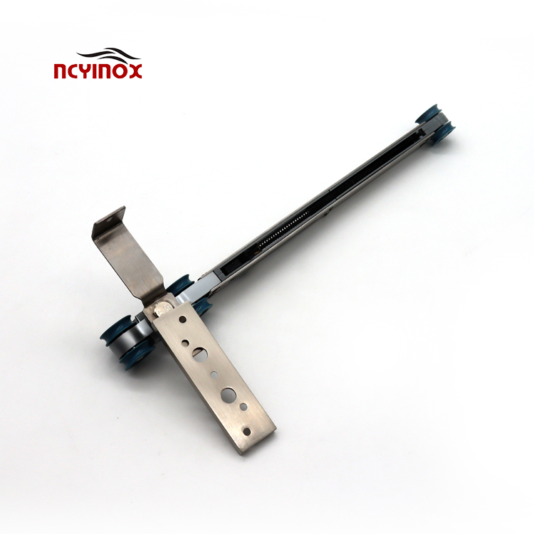 Wooden Sliding Door Hardware 304 Stainless Steel Fittings Overlapping Sliding Door System Wooden Sliding Door Hardware