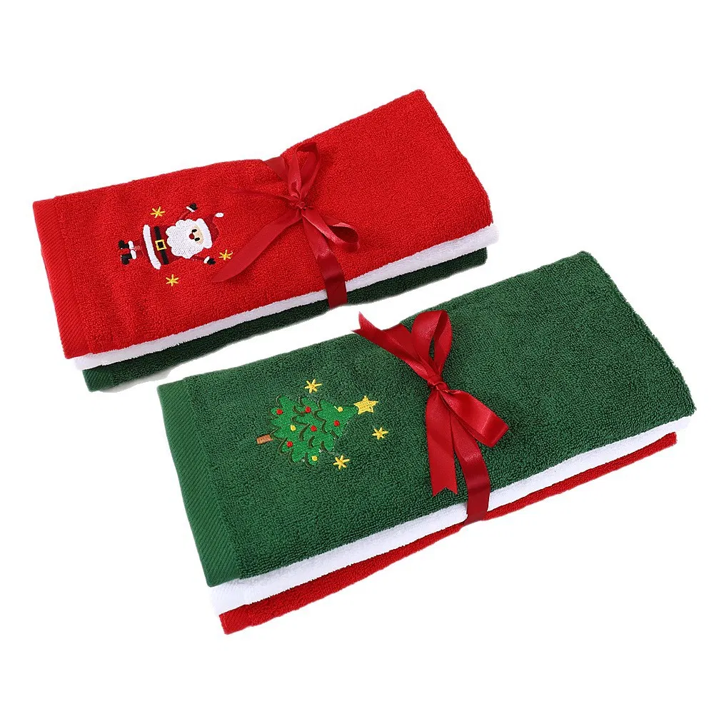Christmas Cute Hand Towel 40*65 Woven Cotton Kitchen Tea Towel