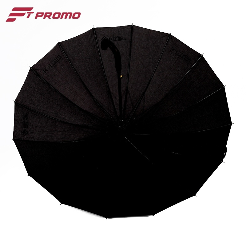 23*16k Auto Open Straight Umbrella for Pure Color