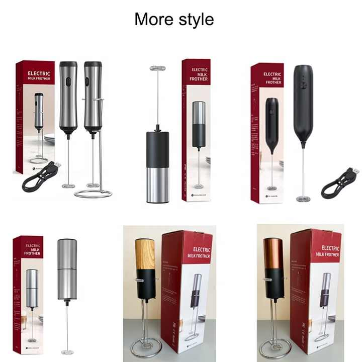 304 Stainless Steel Powerful Handheld Milk Frother for Coffee Electric Mini Milk Frother