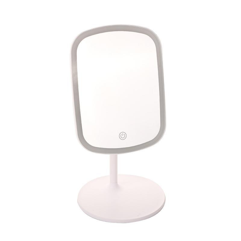 Minimalist LED Makeup Mirror with Magnetic Base and 360° Rotation