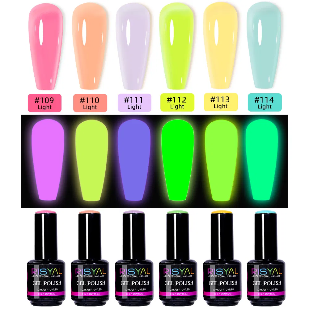 Summer Neon Gel Nail Polish Set 12 Electric Bright Colors UV Reactive High Pigment Gel