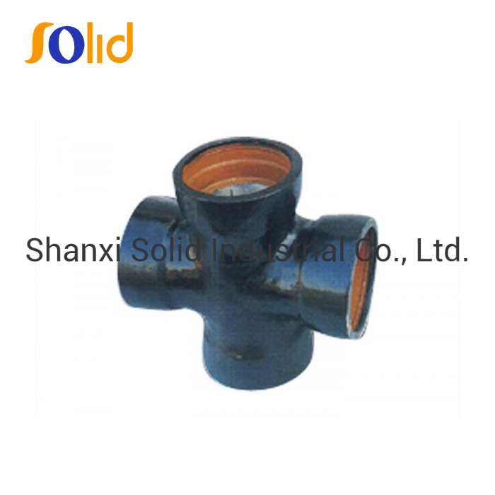 ISO2531/En545 Ductile Iron Tyton All Socket Cross with Zinc Layer Bitumen Coating