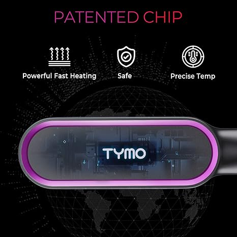 Professional Cordless Hair Straightener Brush with 5 Temperature Settings, Fast Heating, Dual Voltage, LCD Display, Rechargeable Ionic Straightening Brush
