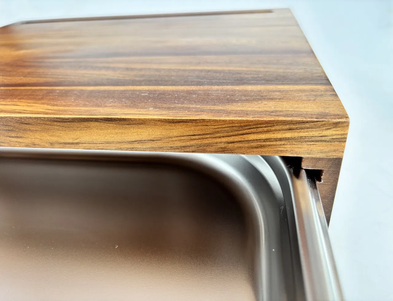 Beautiful Wooden Serving Board with Tray for Charcuterie and Snacks