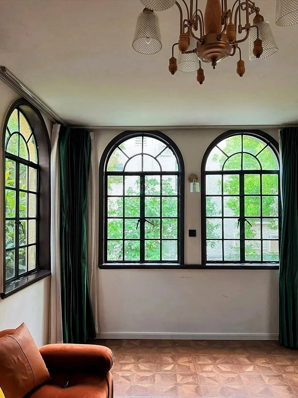 Thermal Break Arched Aluminium Windows Alloy Antique Casement Window Unique Design